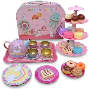 Magical Unicorn & Friends Tin Tea Party Set.