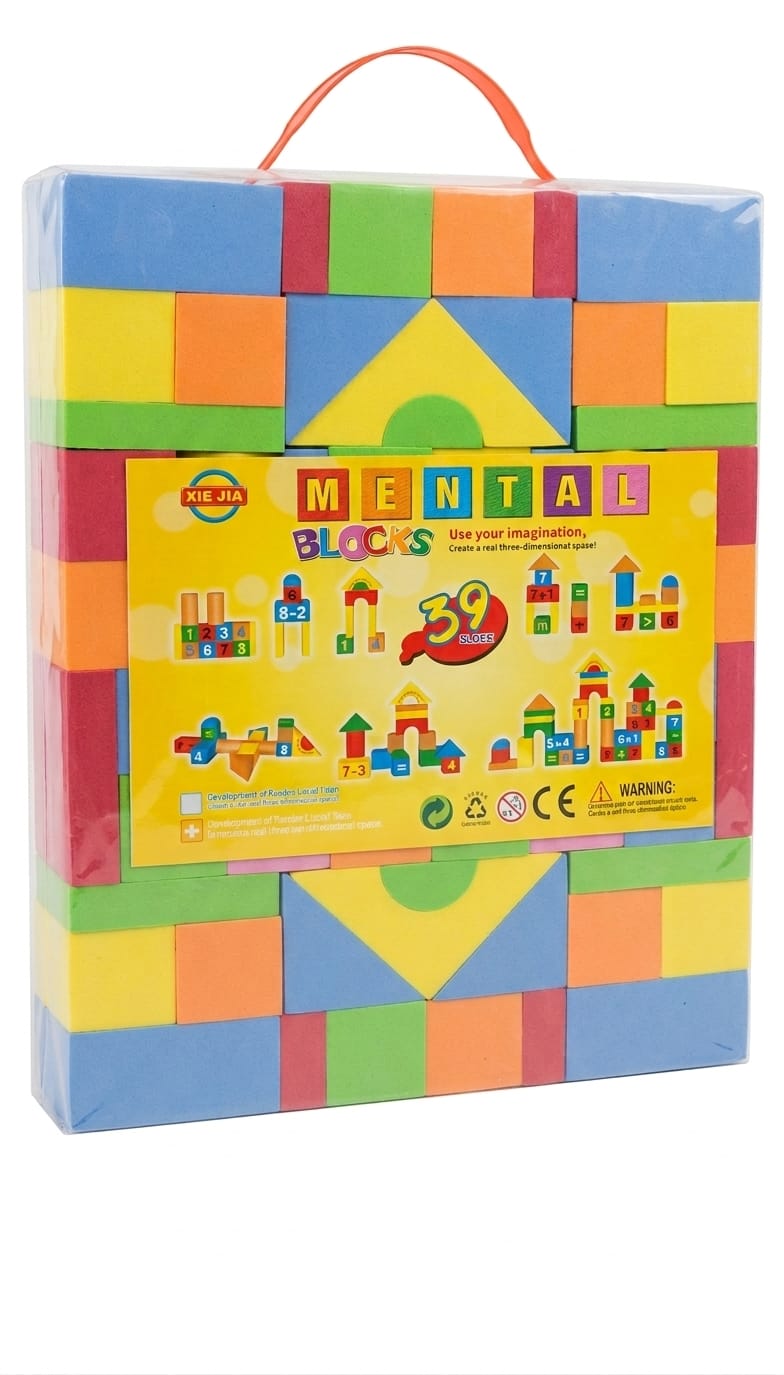 Mental Blocks Educational Foam Building Set (39 Pcs)