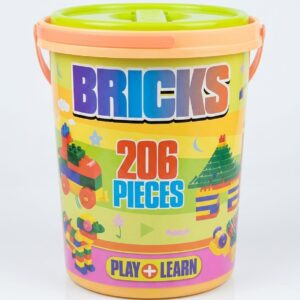 Play + Learn Building Bricks Bucket (206 Pieces)