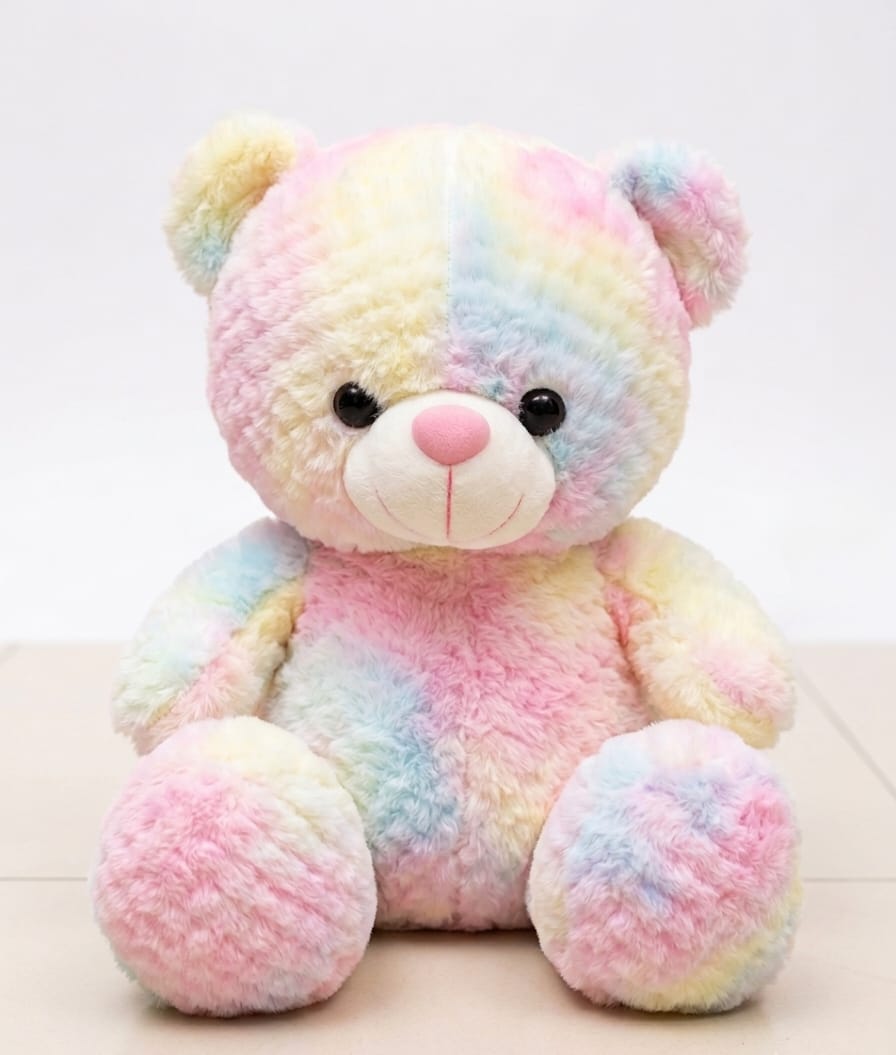 Pastel Rainbow Teddy Bear