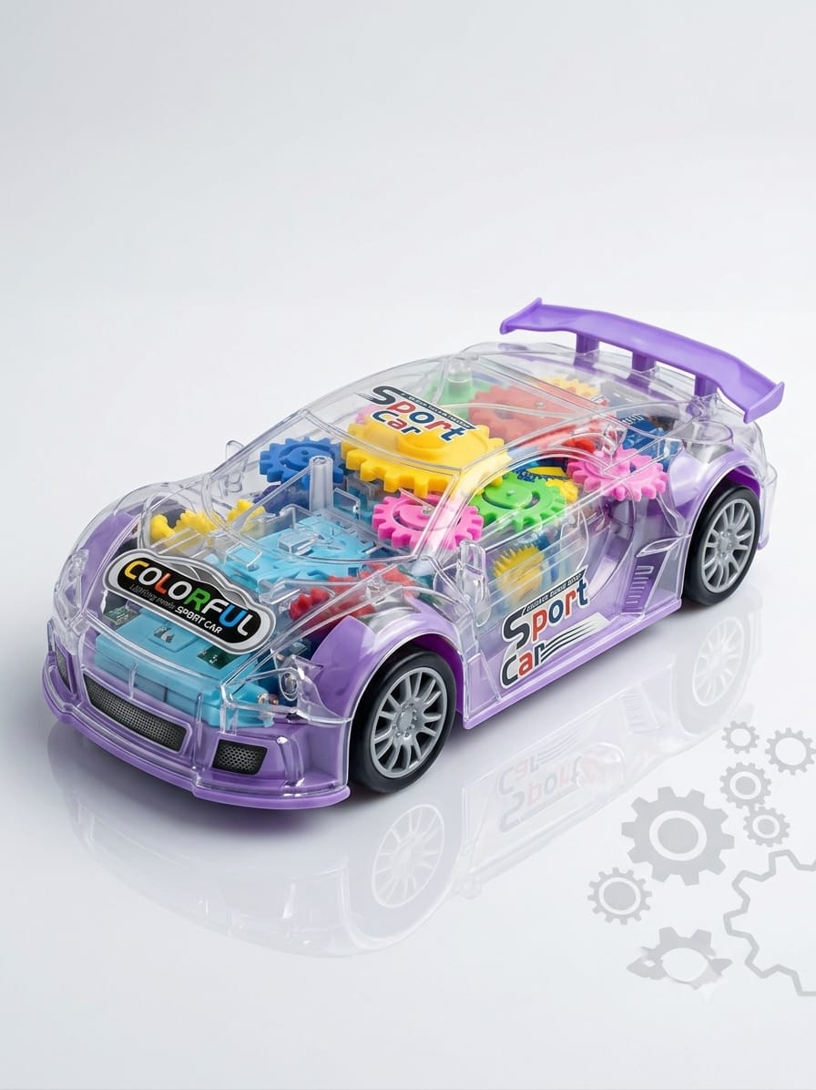 Transparent Gear Sport Car.