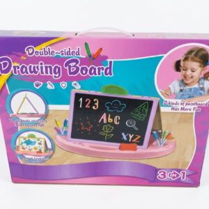 3-in-1 Kids Double-Sided Drawing Board