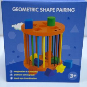 Geometric Shape Pairing Wooden Sorting Tower.