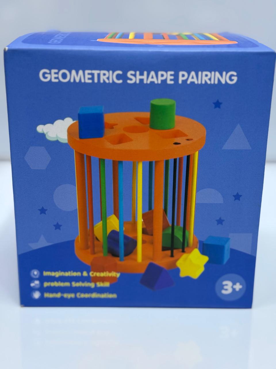 Geometric Shape Pairing Wooden Sorting Tower.