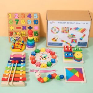 Wooden Educational Toy Set.